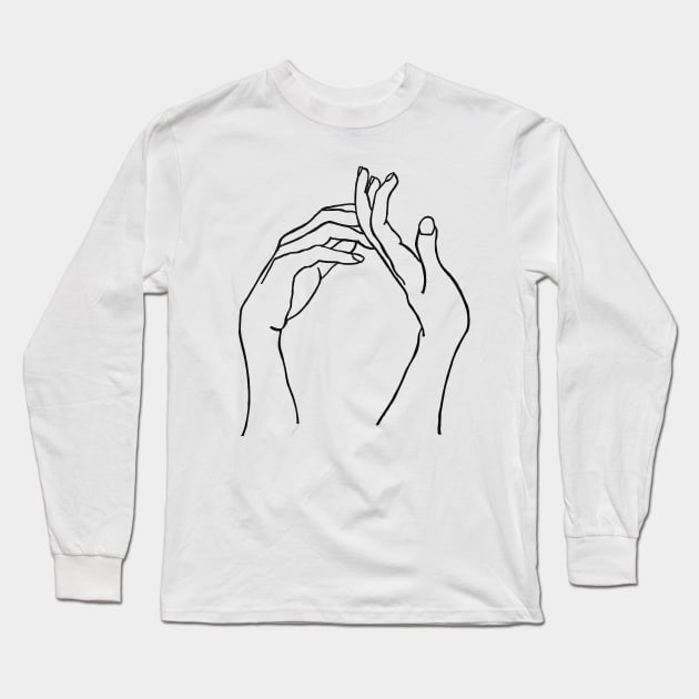 Hands Long Sleeve T-Shirt by Snow Art Co.